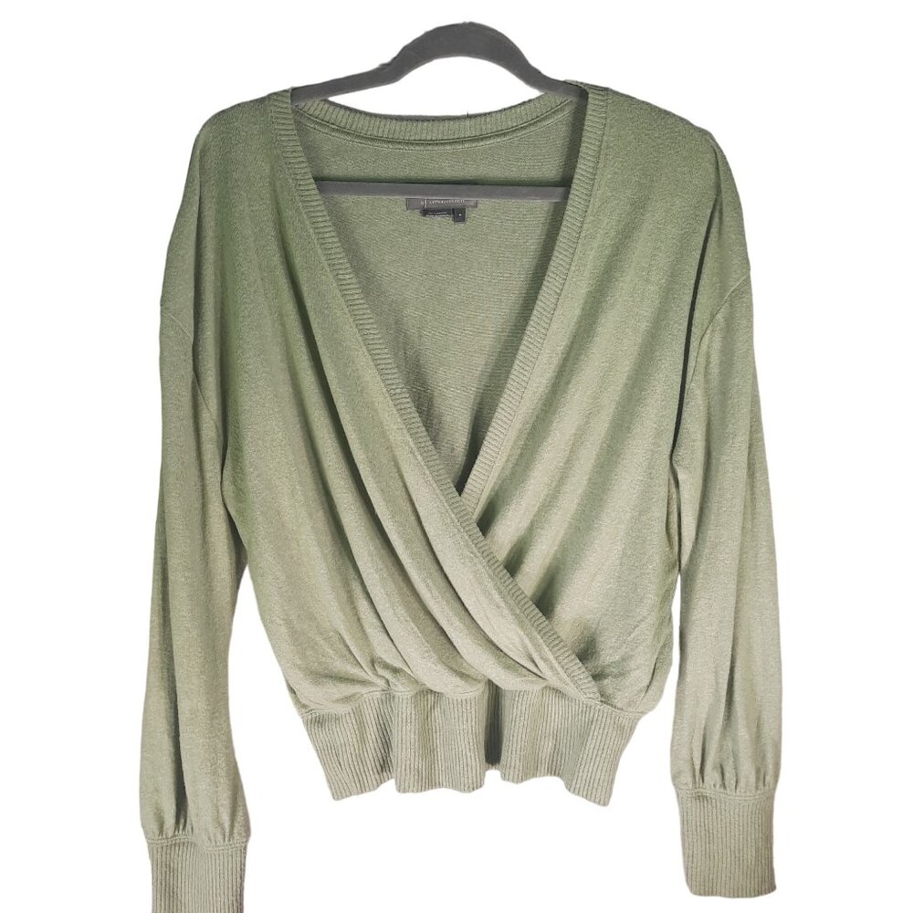 Anthropologie Surplice Neck Sweater Long Sleeve Cozy Women's